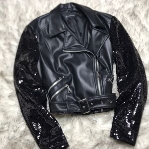 INC International Concepts Glam Moto Jacket